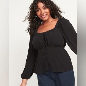 Old Navy babydoll square neck top, size XL